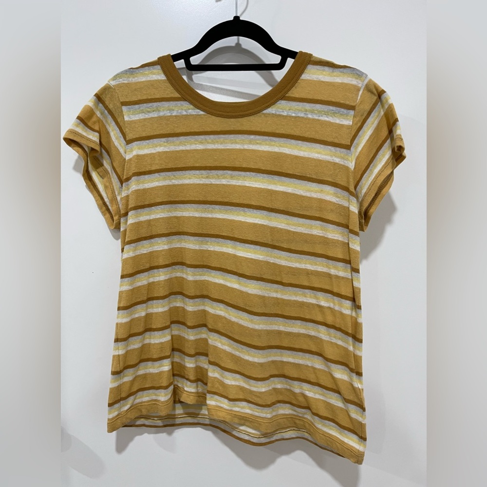 Madewell Retro Yellow Striped Tee